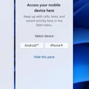 Az iPhone-od hamarosan megjelenik a Windows 11 Start menüjében