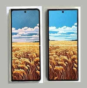 Képeken a Samsung Galaxy Z Fold6 összehasonlítva a Fold5-tel, sok változás van