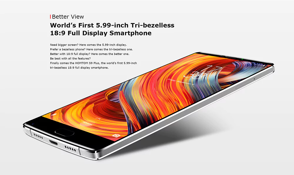 137 dollár a Homtom S9 Plus