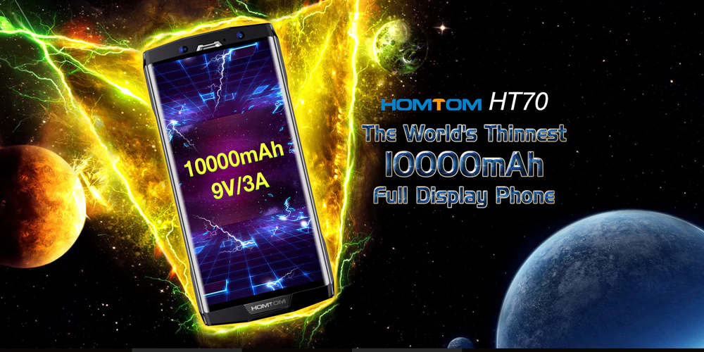 10.000 mAh-val, ez a Homtom HT70