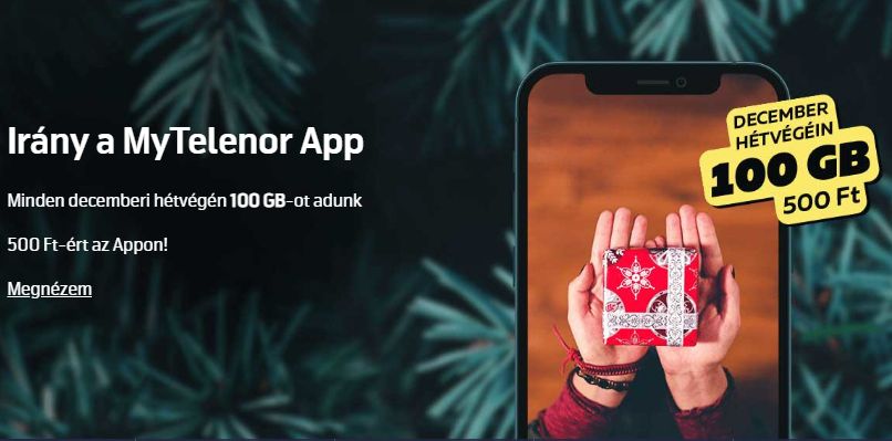 Aktiváld a Telenor ajándék 100GB-ját! 