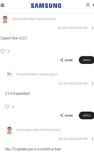A régi csúcsmobilok is megkapják a One UI 2.1-et