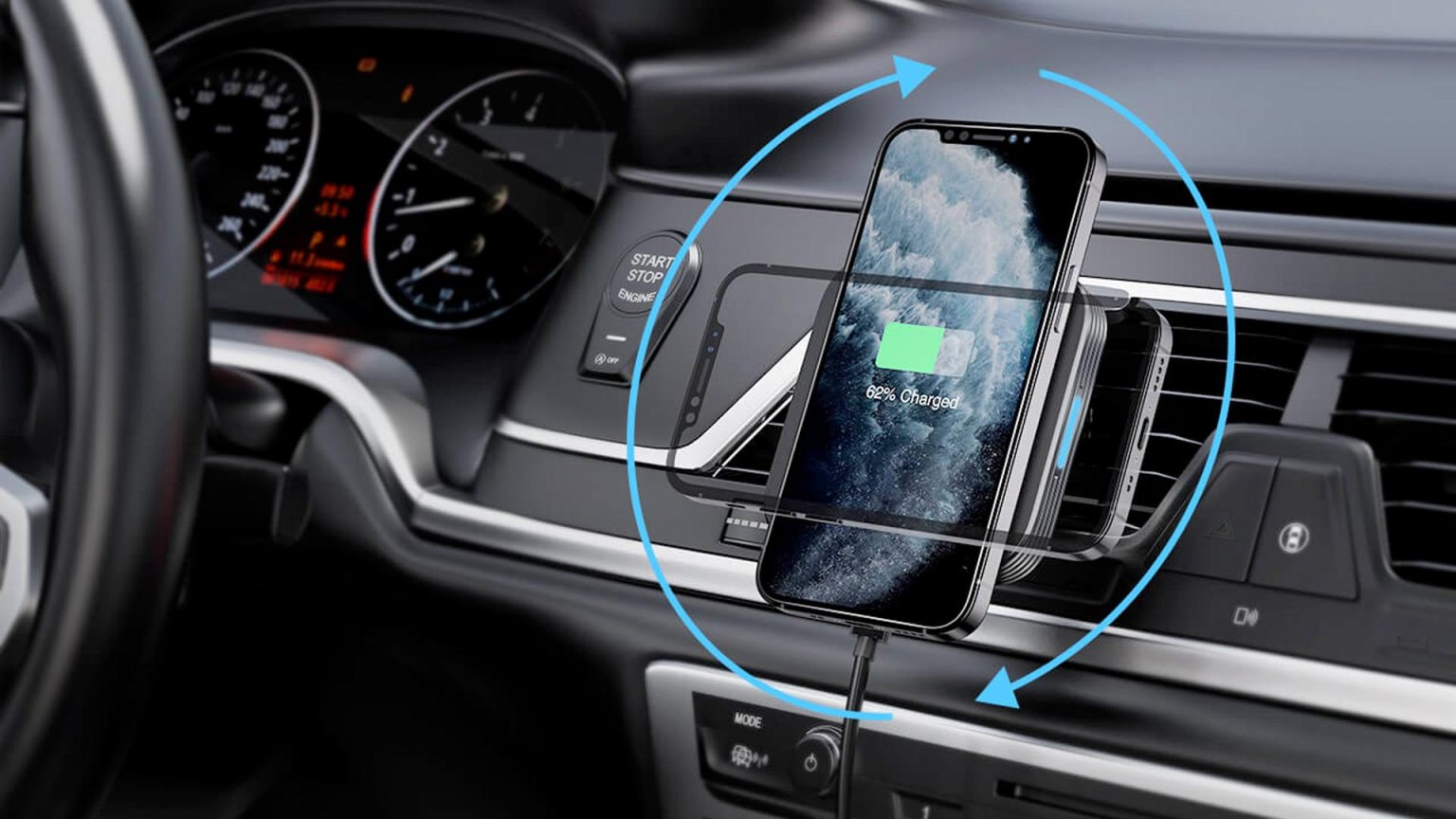 Itt a világ első MagSafe vezeték nélküli autós töltője