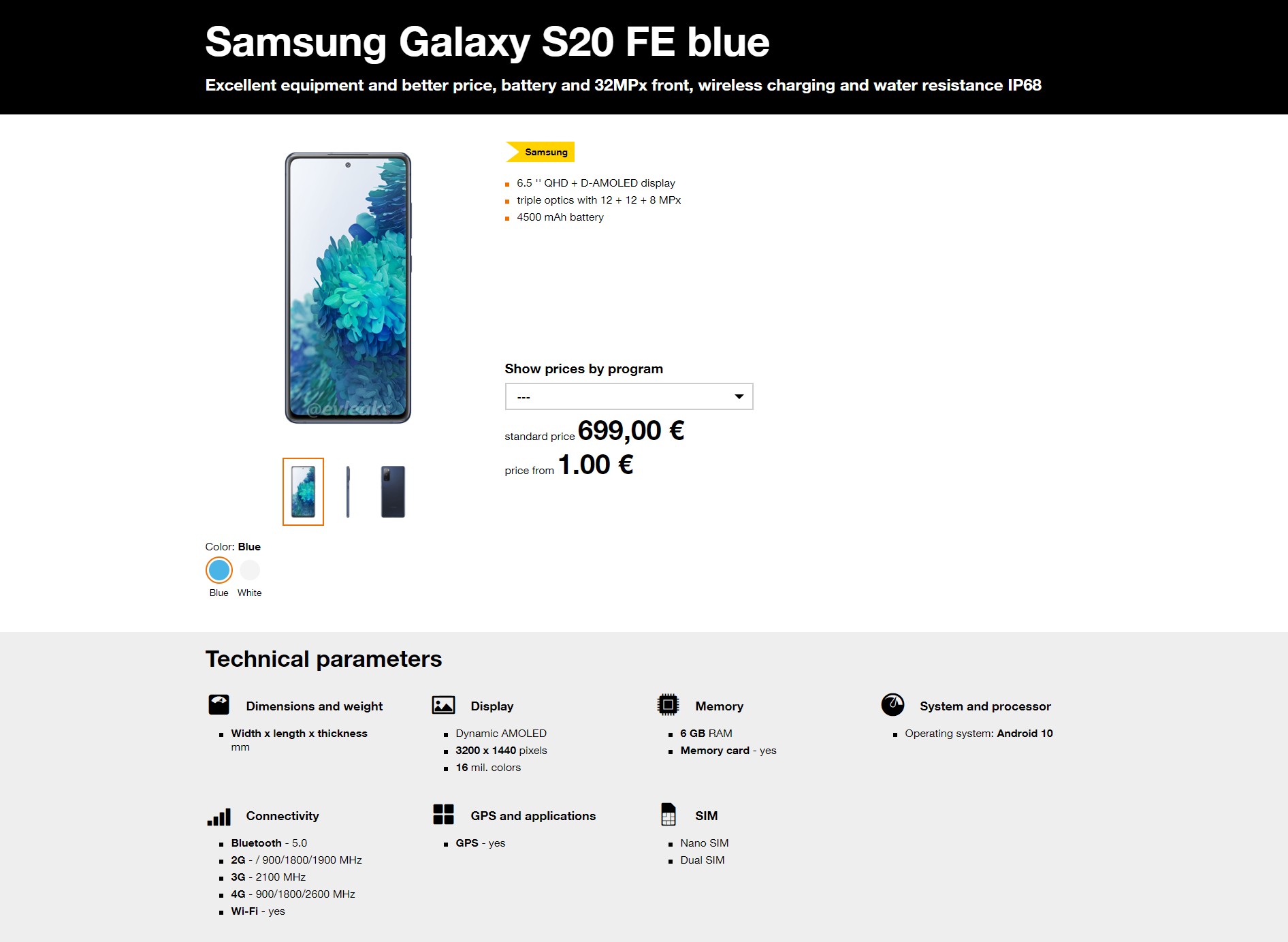 700 euró lesz a Galaxy S20 FE