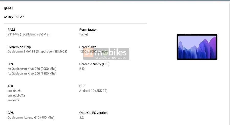 Érkezik a Galaxy Tab A7