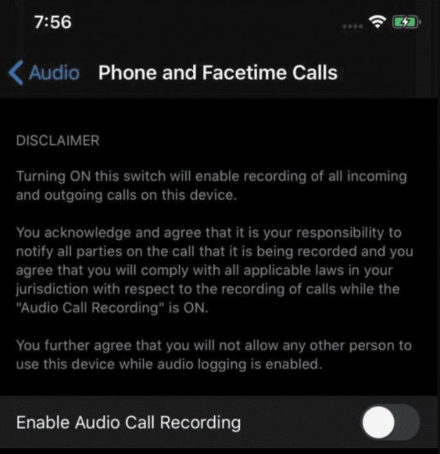 Natív hívásrögzítés iOS 14-en