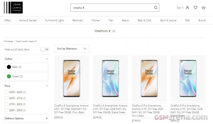 OnePlus 8 és 8 Pro árak