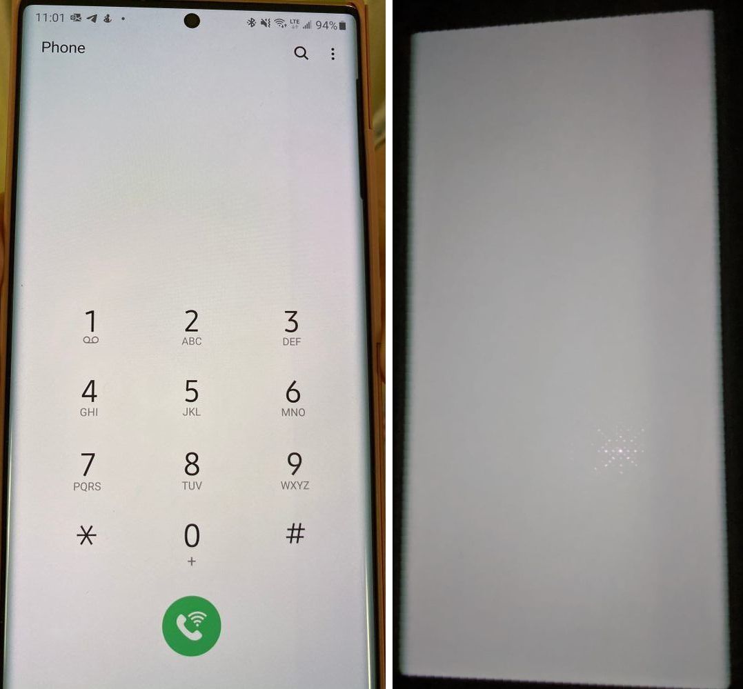 Beég a Note20 Ultra kijelzője a gyári tokkal