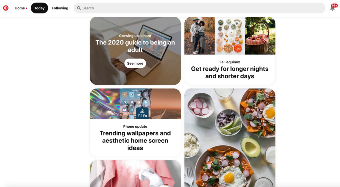A Pinterest feltört az iOS 14 miatt