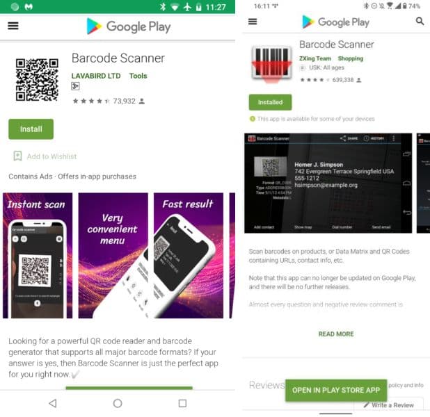 Malware lett a Barcode Scannerből. De a másikból!