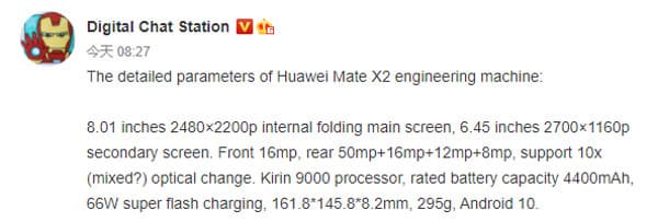 Tudj meg mindent a Huawei Mate X2-ről!