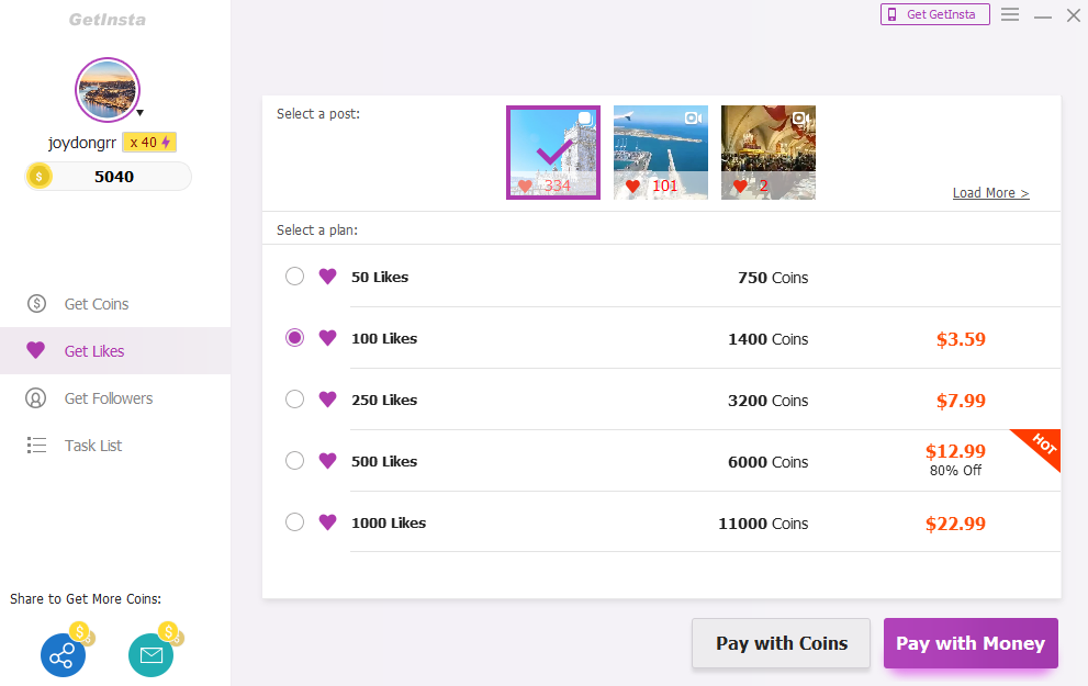 Növeld Instagram követőid számát és a lájkokat a GetInsta segítségével!