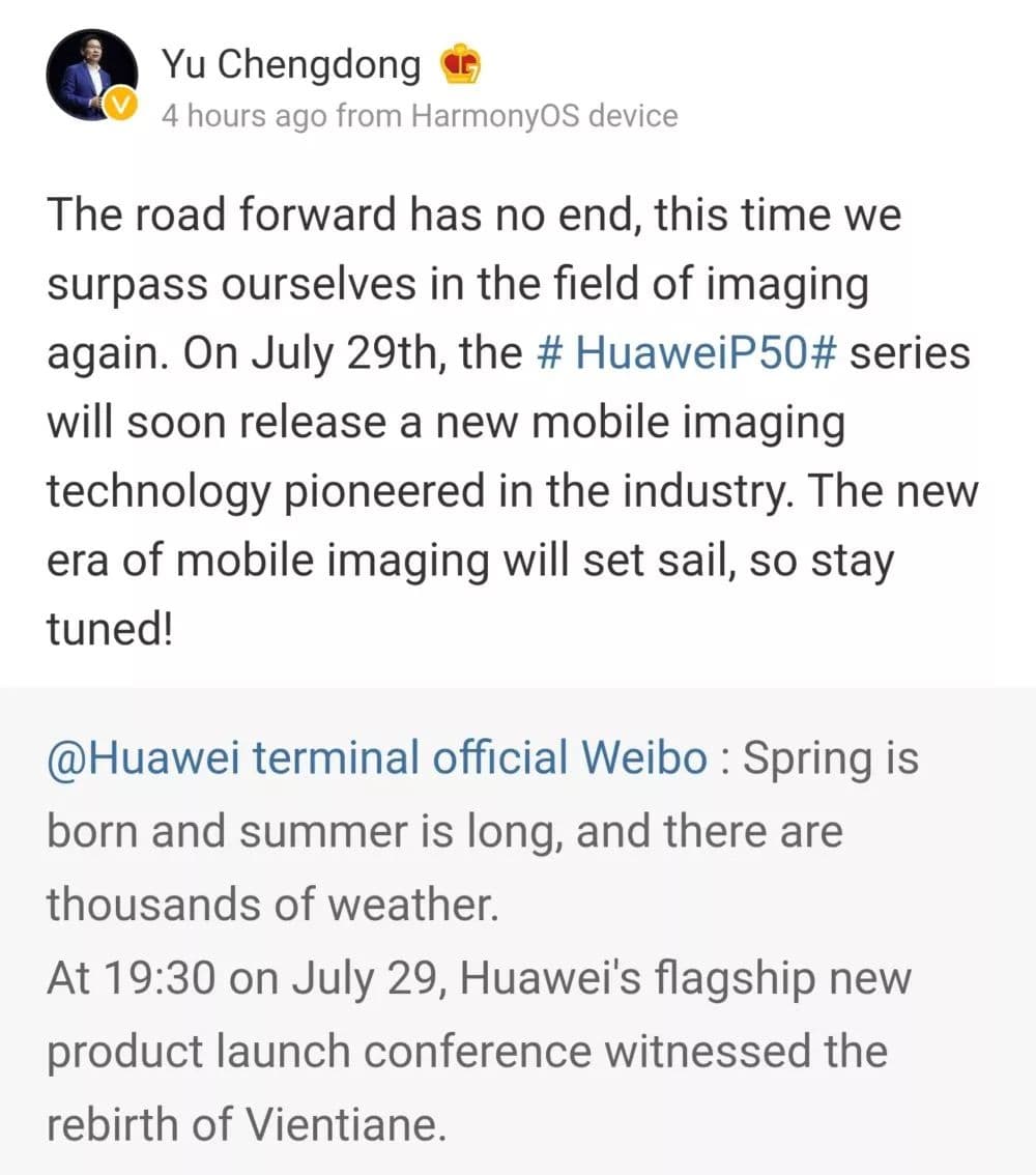 Hivatalos: a Huawei P50 széria július 29-én mutatkozik be