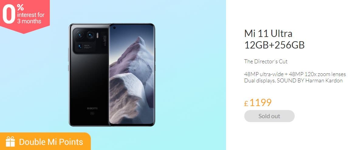 A Xiaomi Mi 11 Ultrát pillanatok alatt elkapkodták