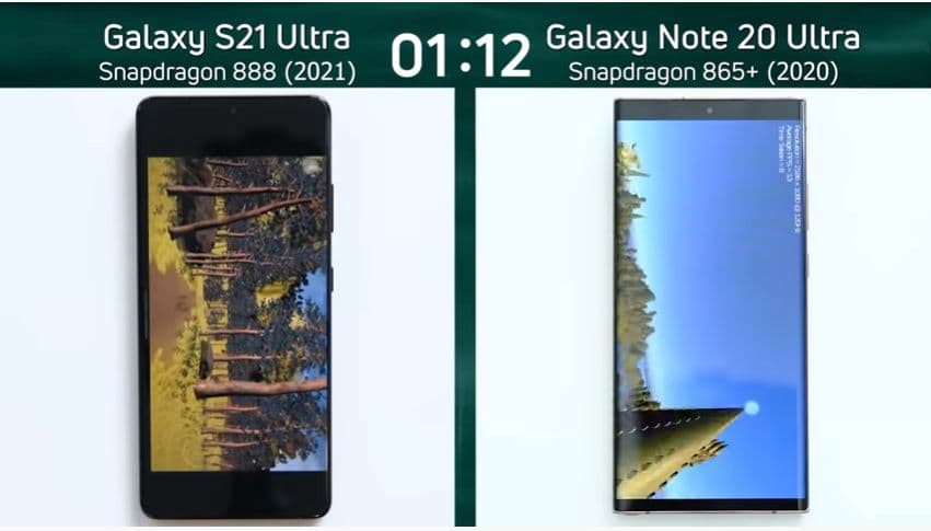 Gyorsasági teszt: S21 Ultra vs Note20 Ultra