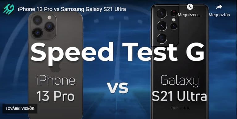 Speed Test G: iPhone 13 Pro vs Galaxy S21 Ultra