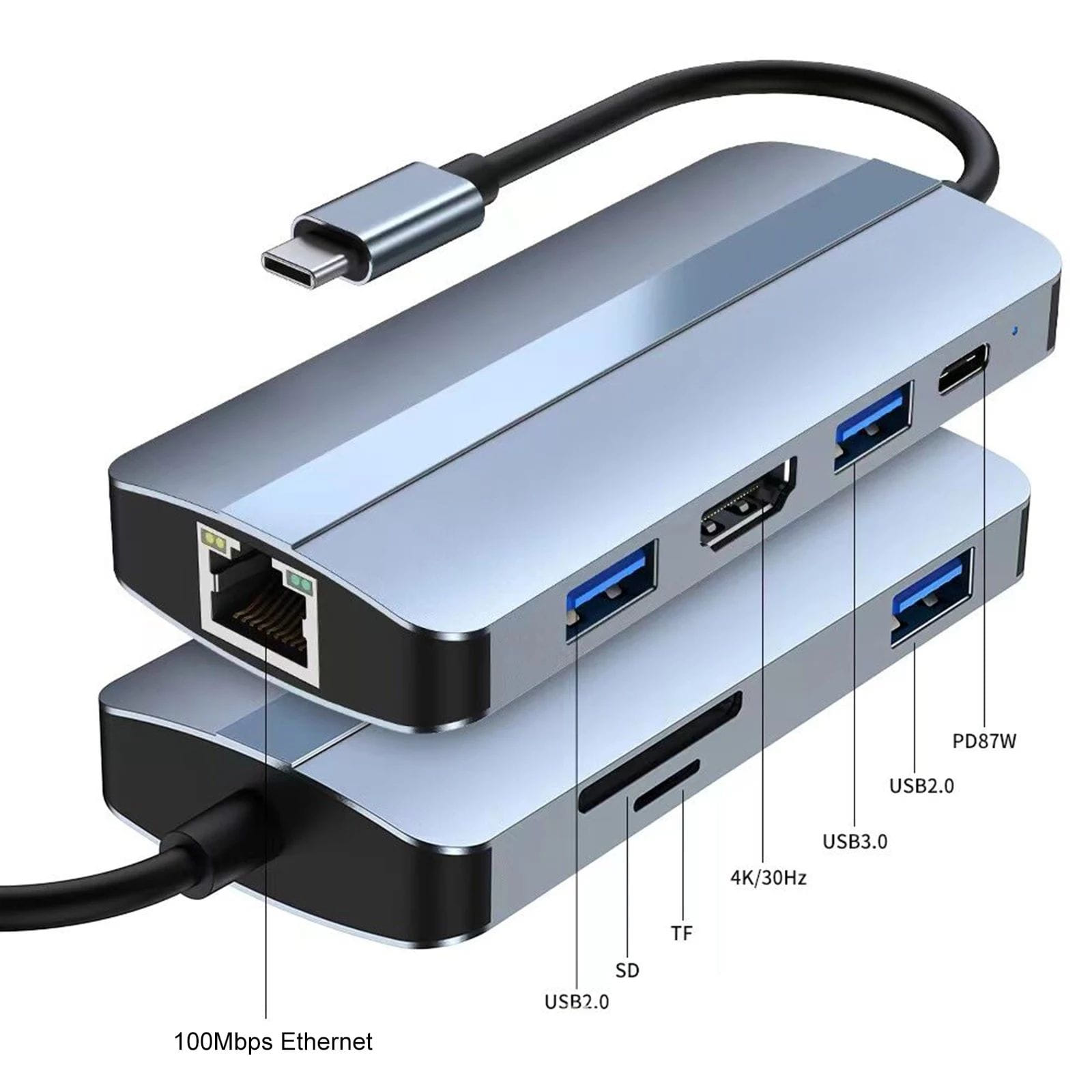 8-in-1 USB C Hub akcióban akár telefonokhoz is