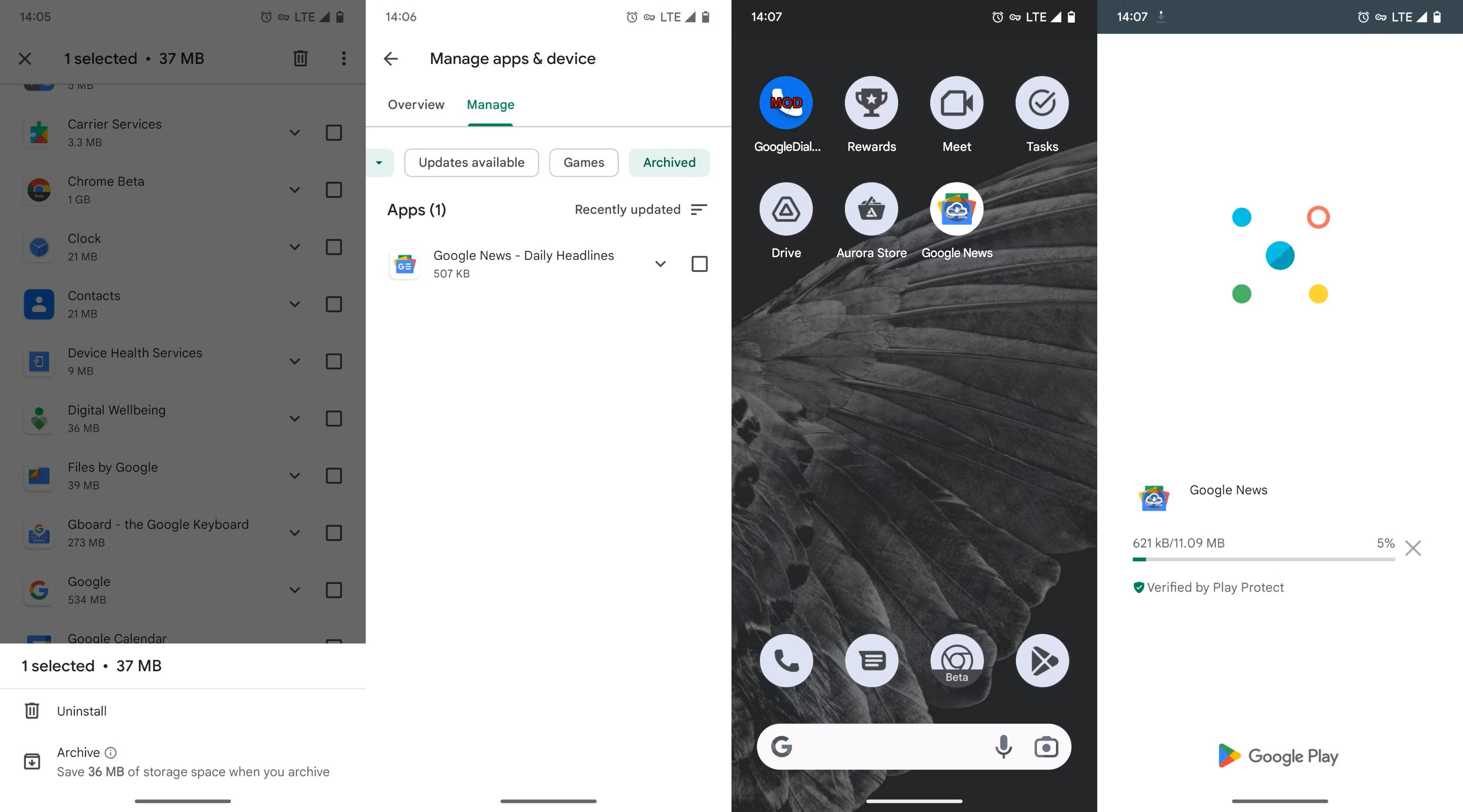 A Google elérhetővé teszi az alkalmazások archiválását a Play Áruházban