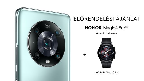 Megjelent a Honor Magic4 Pro, ajándékba jár hozzá egy Honor Watch GS 3 okosóra