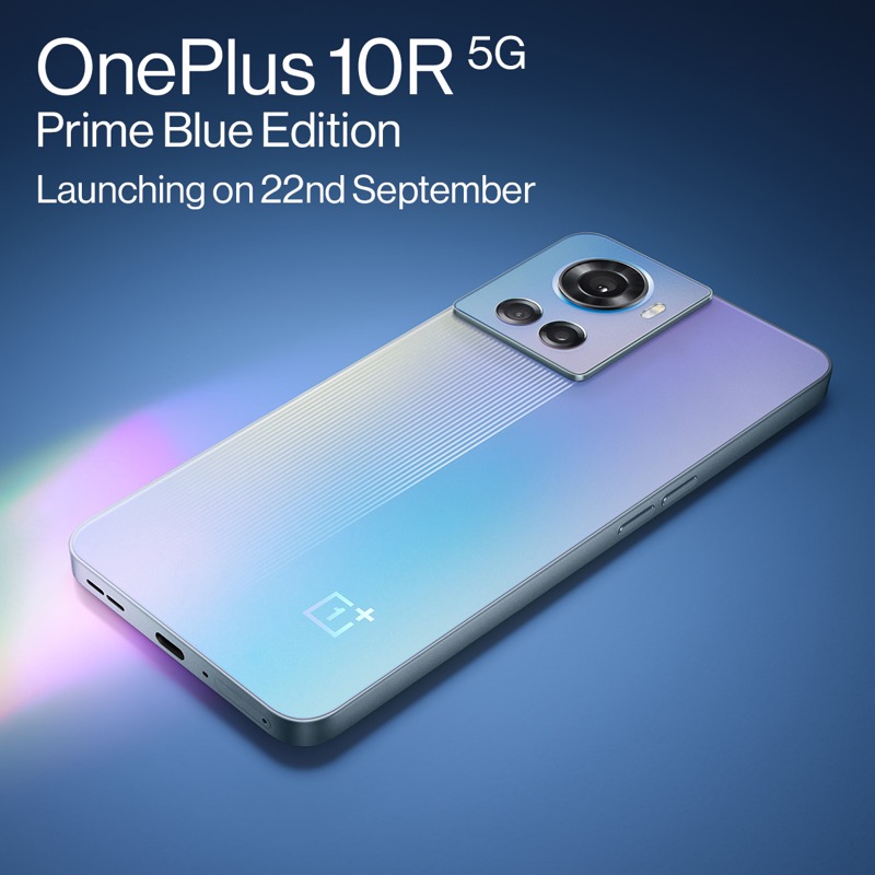 Szeptember 22-én debütál a OnePlus 10R Prime Blue Edition
