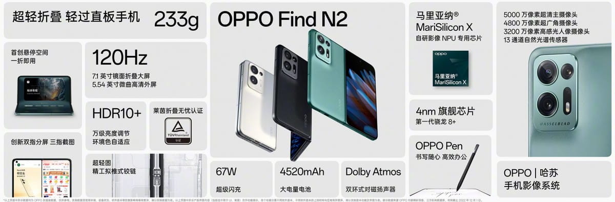Bemutatkozott az összecsukható Oppo Find N2
