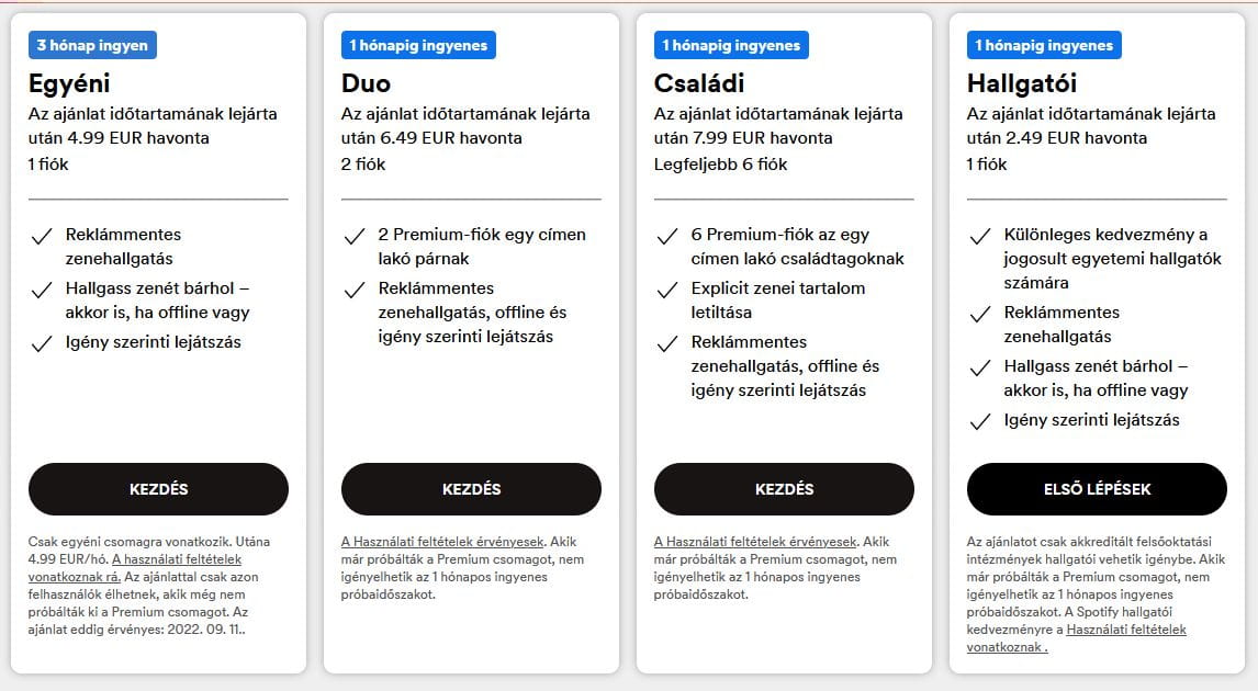 Ekkorát még nem akciózott a Spotify, 3 hónapot ad ingyen