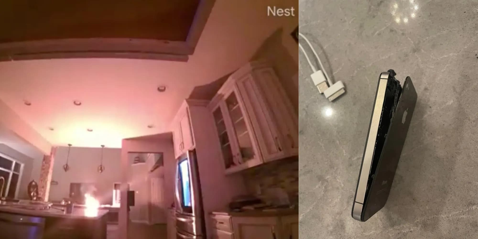 Videóra vették, ahogy éjszaka kigyulladt egy iPhone