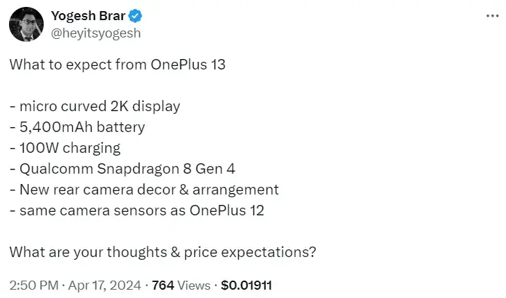 Kiszivárgott a OnePlus 13 specifikációja: szerény frissítés készül?