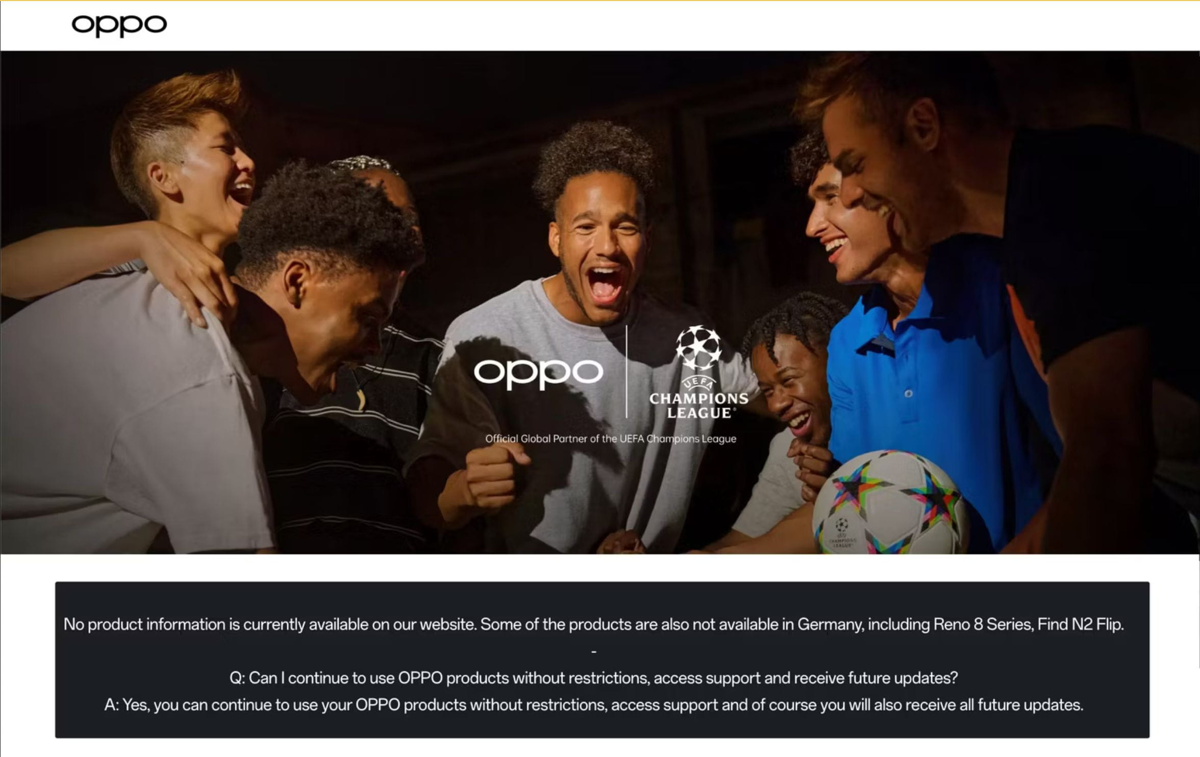 Tényleg baj van: az Oppo leállította németországi weboldalát