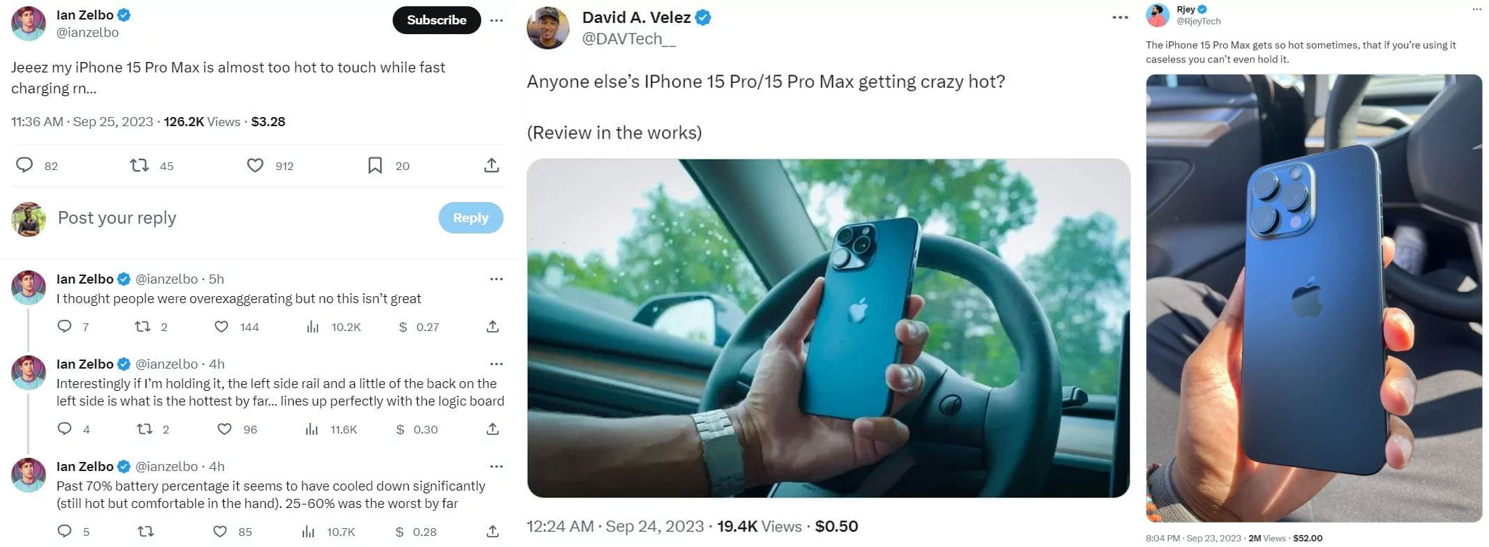 Szó szerint is forró lett az Apple iPhone 15 sorozat