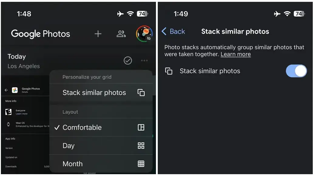 A Google Fotók elhozza a „Stacks” automatikus csoportosítást Androidra