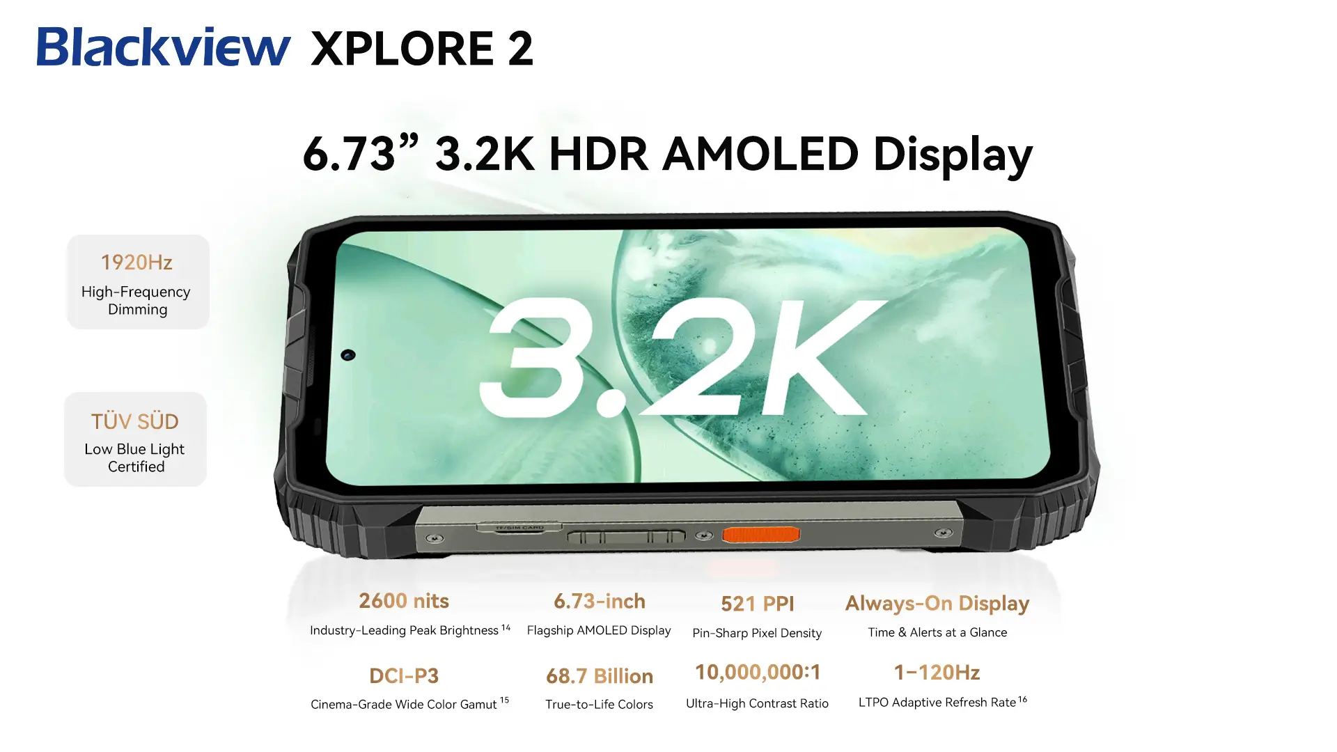 Blackview XPLORE 2: Megérkezett a világ első 3.2K AMOLED kijelzős, 20.000 mAh-s strapatelefonja