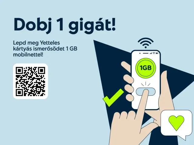 Bővült a Yettel „Dobj 1 gigát!”: már számlásról számlásra is küldhető az ajándék adat