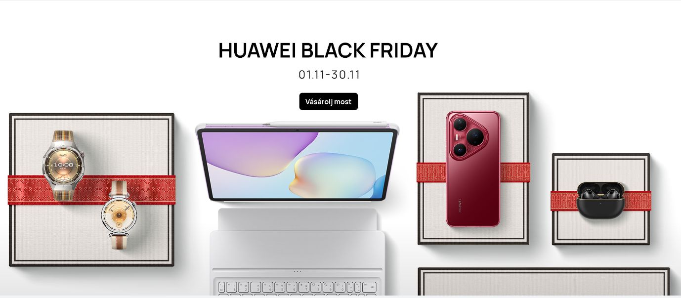Brutális Huawei akció indult: csúcsmobilok, órák és fülhallgatók kaptak extra jó árat