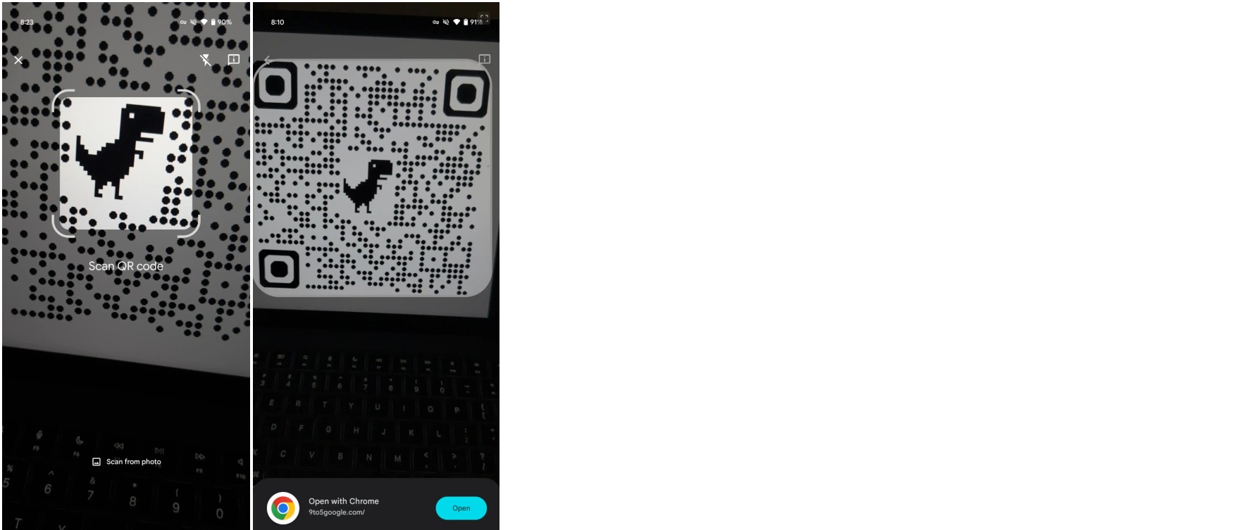 Újra megjelent az Android QR-kód szkenner friss dizájnja – Google ismét aktiválja a frissítést
