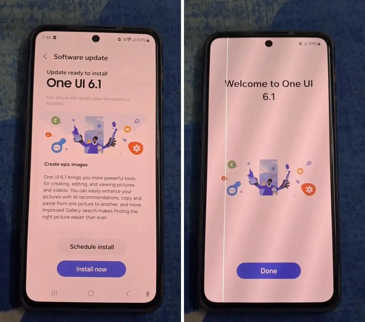 Zöld csík a One UI frissítés közben? Itt a videós bizonyíték egy Galaxy S21 FE készüléken