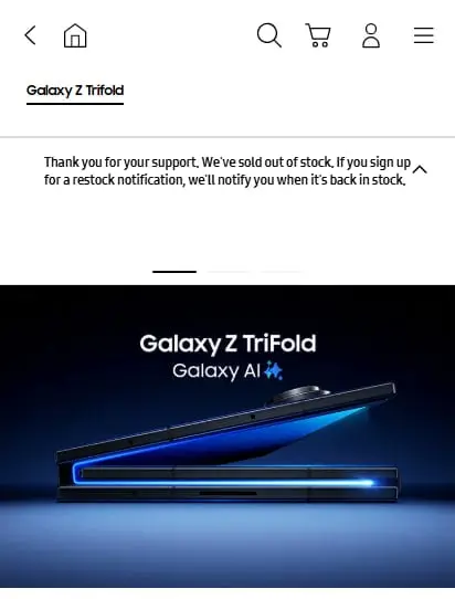 BREAKING: percek alatt elfogyott a Samsung Galaxy Z TriFold – rekord kezdés Dél-Koreában