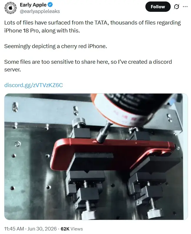 Kiszivárgott az iPhone 18 Pro új színe, belső felépítése és több eddig titkos részlete
