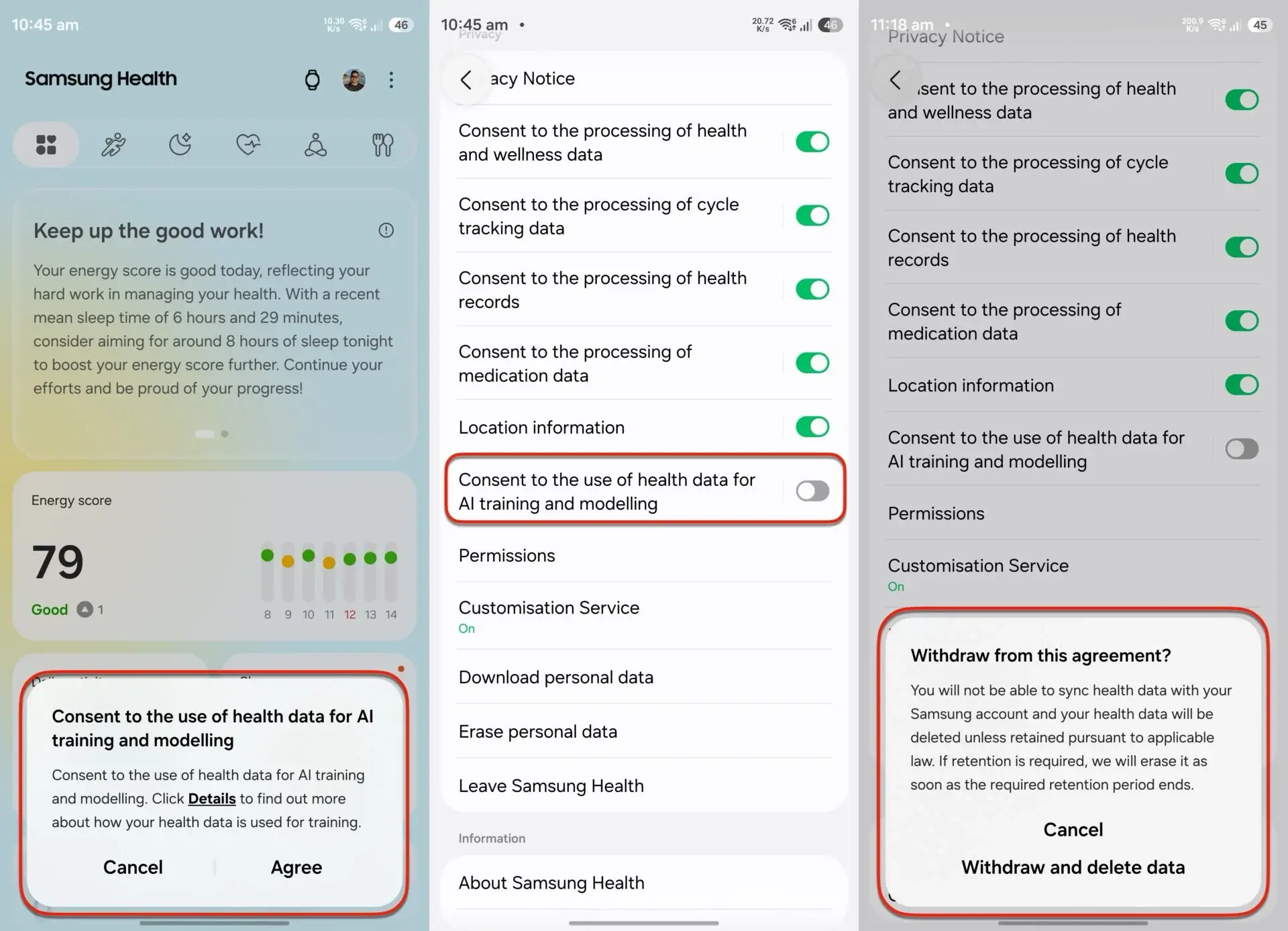 A Samsung tisztázta a Health AI adatkezelését: nem törlődnek az egészségügyi adatok a hozzájárulás visszavonásakor