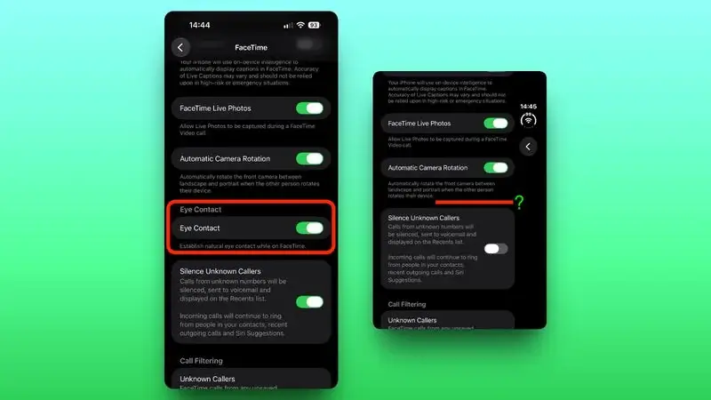 Az iPhone Duon félremegy a szemkontaktus a FaceTime hívásokban