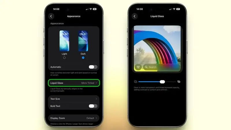 iOS 27: az Apple végre szabad kezet ad a Liquid Glass átlátszóságának beállításában