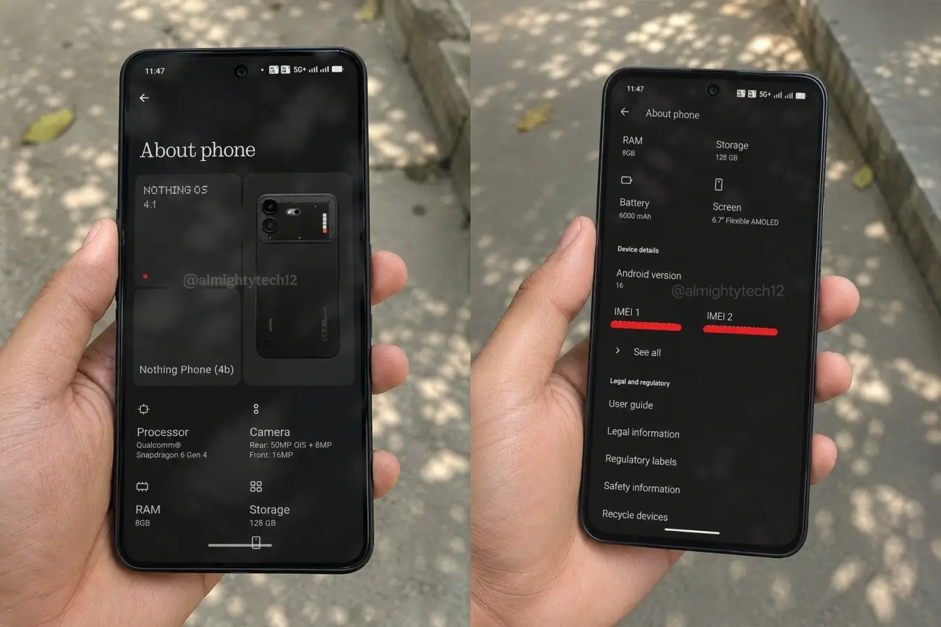 Kiszivárgott a Nothing Phone (4b): élő fotókon mindhárom színváltozat, extraként a specifikációk is