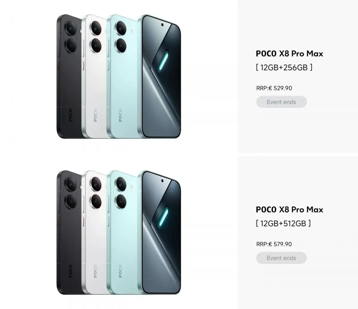 Poco X8 Pro és X8 Pro Max: hivatalosan is itt vannak az árak