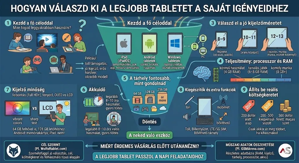 Hogyan válaszd ki a legjobb tabletet a saját igényeidhez