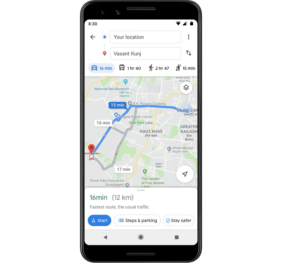 A Taxis hiénákra figyelmeztet a Google Térkép