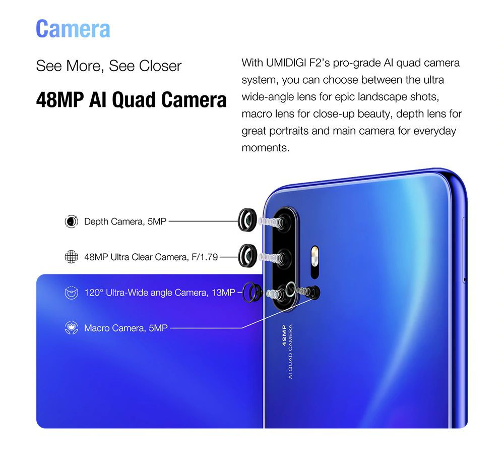 Android 10-zel és 5150mAh-s aksival jön az UMIDIGI F2