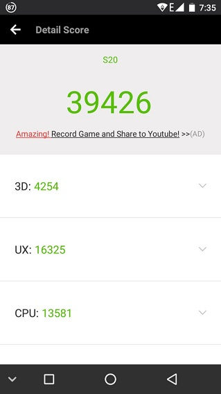 Nomu S20 teljesítmény-teszt