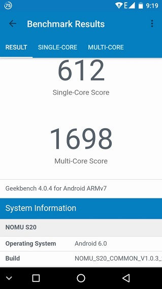 Nomu S20 teljesítmény-teszt 2