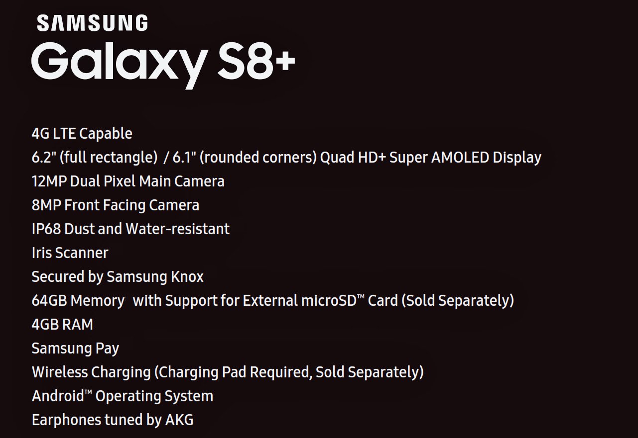 Galaxy S8 Plus: 6.2 col és AKG headset
