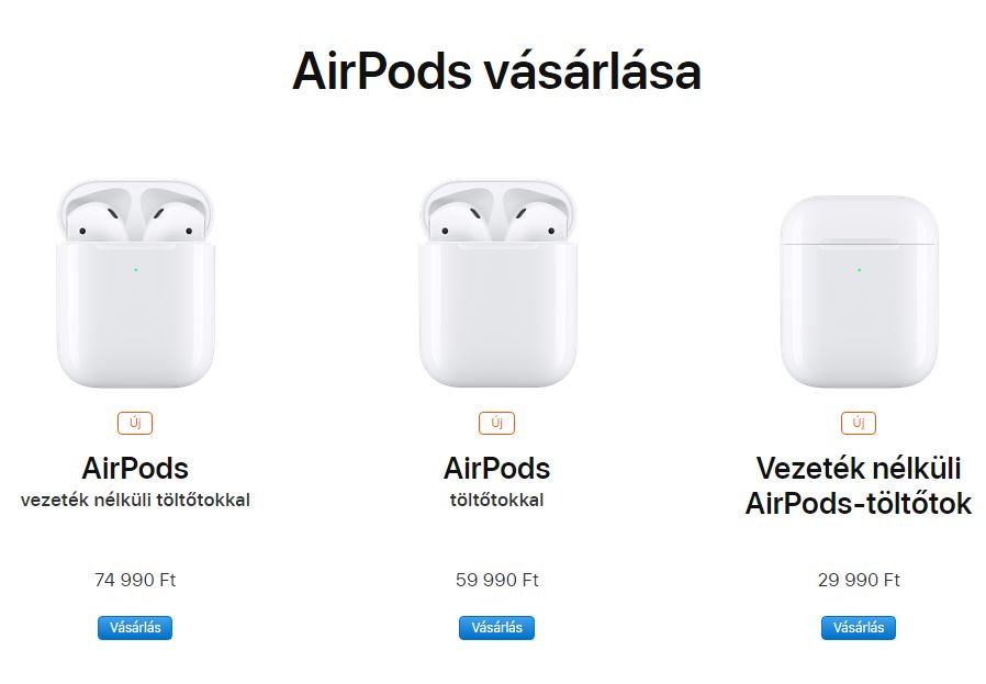 Megjelent az új Apple AirPods